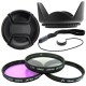 Kit 52MM Pare Soleil + UV CPL FLD + Cap pour NIKON