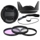 Kit 52MM Pare Soleil + UV CPL FLD + Cap pour NIKON