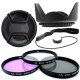 Kit 52MM Pare Soleil + UV CPL FLD + Cap pour NIKON