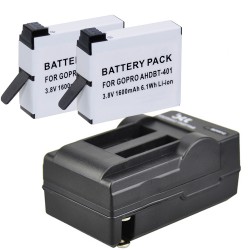 Chargeur pour GoPro. AHDBT-401 + Batterie Li-Ion 
