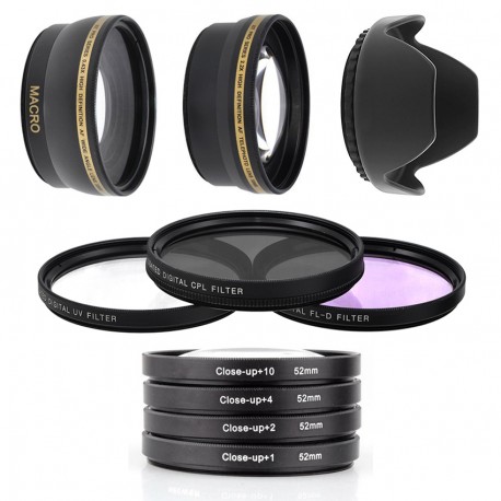 Kit UV CPL FLD Close-Up Grand Angle Telephoto