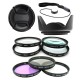 Kit Pare Soleil et Lens Cap + 4 Filtres Close Up et Dragonne